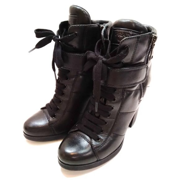 Prada Leather Ankle Boots - Picture 1 of 8